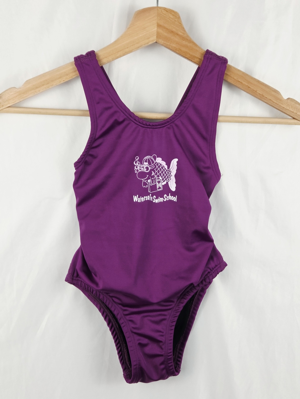 Purple One-Piece Kids Swimsuit Watersafe Swim School Size 24Y